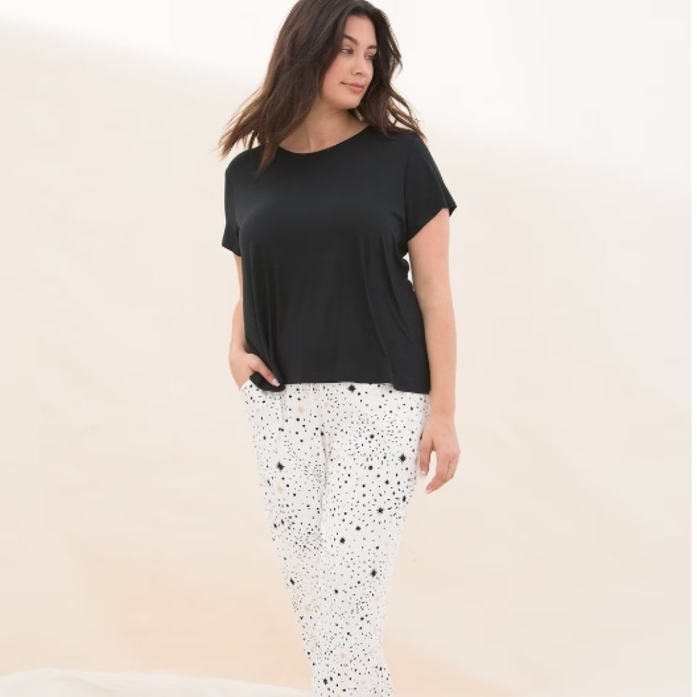 NWT Soma COOL NIGHTS Short Sleeve Banded Bottom Set